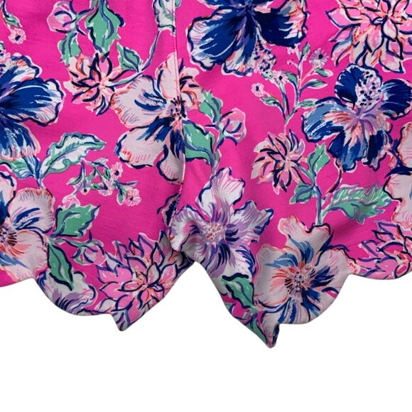 Lilly Pulitzer Buttercup Knit Short 8 Pink Isle Last Bud Not Least Scallop - Picture 10 of 12